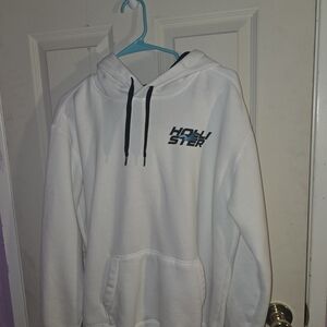 Hollister White Hoodie with Logo